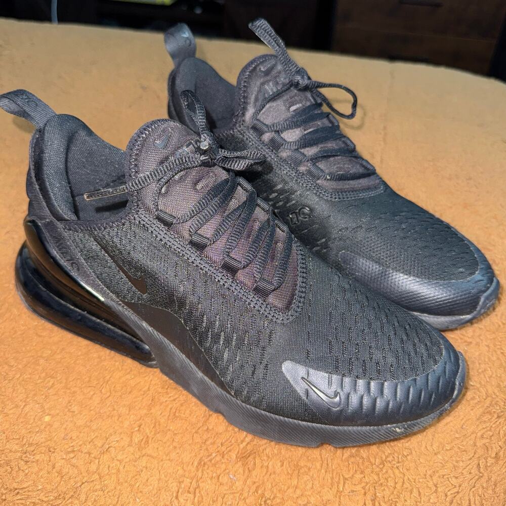 Nike Air Max 270 Triple Black Running Shoes Men’s Size 8